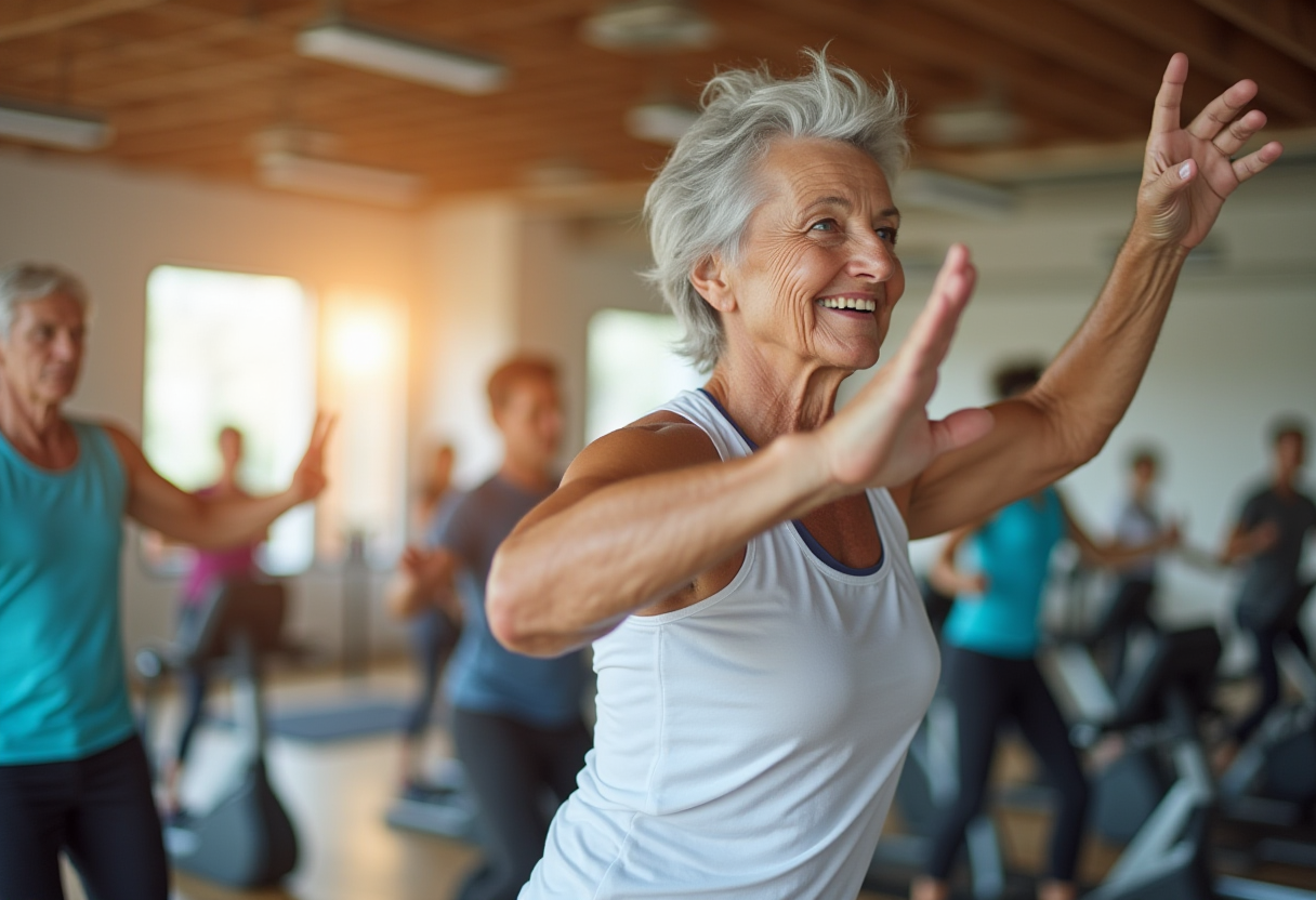 Група людей на занятті з йоги